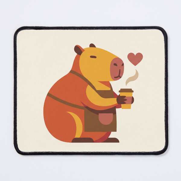 Item preview, Cute Capybara Barista Making Coffee Latte Art designed and sold by pattman.