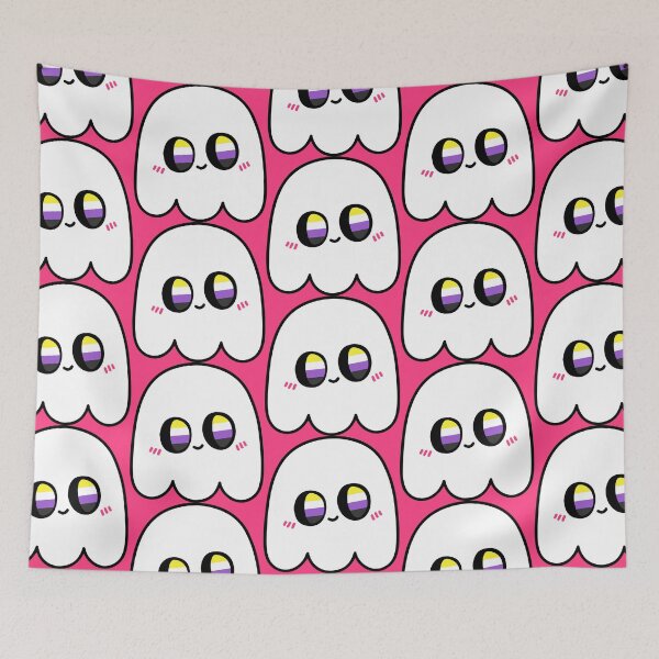 Item preview, Enby-Boo – Kawaii Non Binary LGBTQ Halloween Ghost designed and sold by Cannaxes Studio.