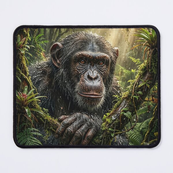 Item preview, Chimpanzee Close-Up - Tropical Jungle Art designed and sold by Lucid Dream Pixel.