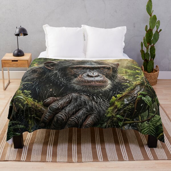 Item preview, Chimpanzee Close-Up - Tropical Jungle Art designed and sold by Lucid Dream Pixel.