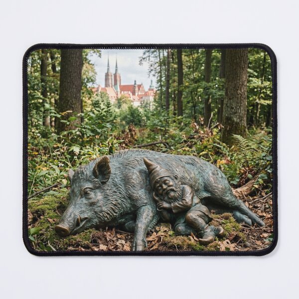 Item preview, Sleepy Boar Gnome Bronze Sculpture Print – Forest Nap Gift, Poland Travel Decor designed and sold by Purrfecta.