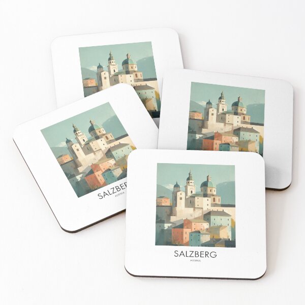 Item preview, Salzburg – Domed Skyline Hillside Travel Print, Austria designed and sold by MarkedArtPrints.