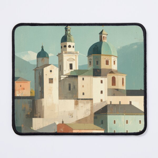 Item preview, Salzburg – Domed Skyline Hillside Travel Print, Austria designed and sold by MarkedArtPrints.