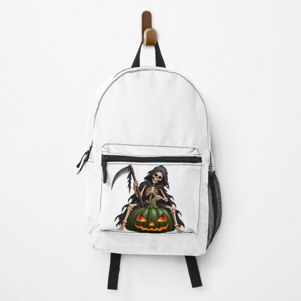 Item preview, halloween skeleton on pumpkin 3 designed and sold by natalik2024.
