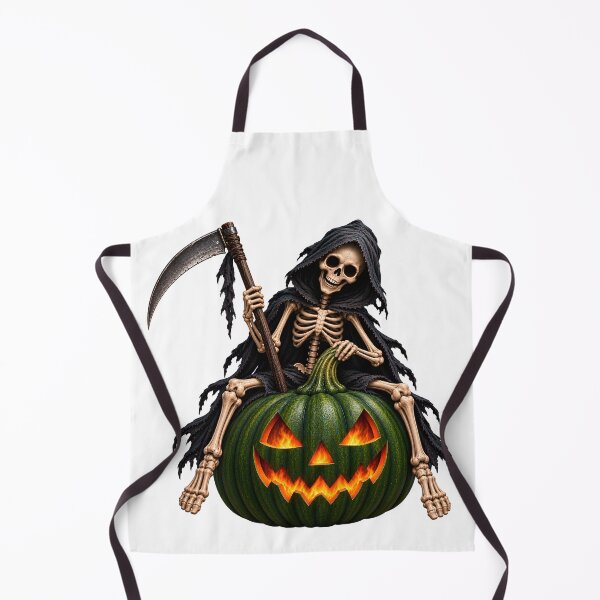 Item preview, halloween skeleton on pumpkin 3 designed and sold by natalik2024.