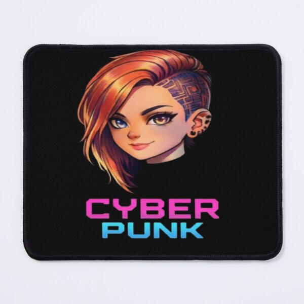 Item preview, Cyberpunk Gamer Girl Orange Hair Anime Art designed and sold by FABIOLA1970.