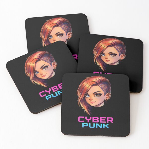 Item preview, Cyberpunk Gamer Girl Orange Hair Anime Art designed and sold by FABIOLA1970.
