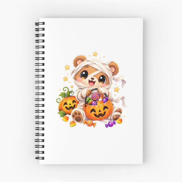 Item preview, Cute Mummy Bear with Pumpkin Candy Bucket designed and sold by MySthore.