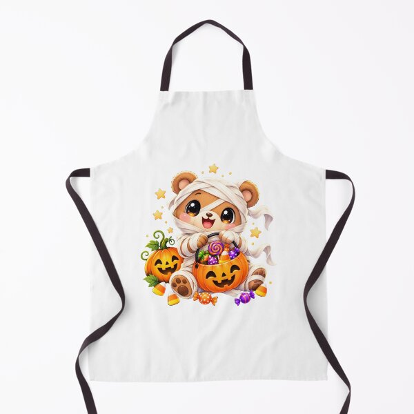Item preview, Cute Mummy Bear with Pumpkin Candy Bucket designed and sold by MySthore.