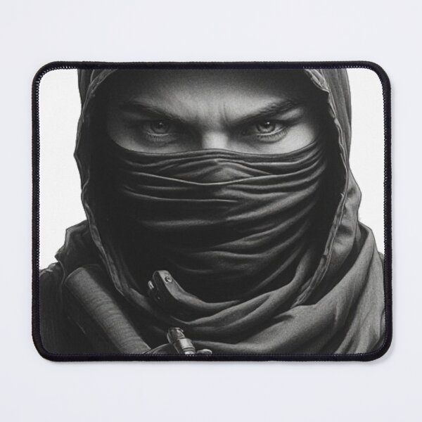 Item preview, Hooded Masked Gunman Portrait designed and sold by YAM716.