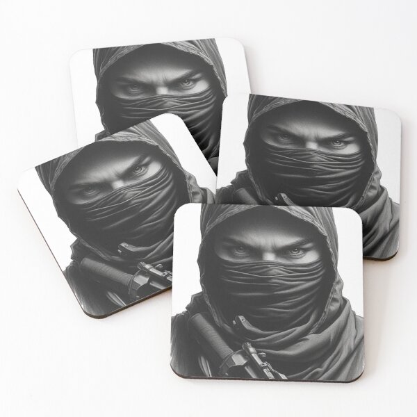 Item preview, Hooded Masked Gunman Portrait designed and sold by YAM716.
