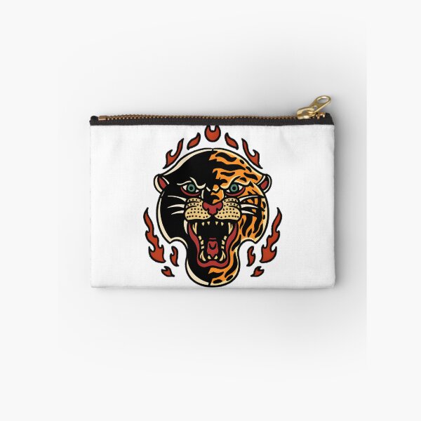 Item preview, Old School Panther and Tiger Tattoo Design with Bold Traditional Style designed and sold by TzmMedia.