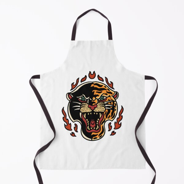 Item preview, Old School Panther and Tiger Tattoo Design with Bold Traditional Style designed and sold by TzmMedia.