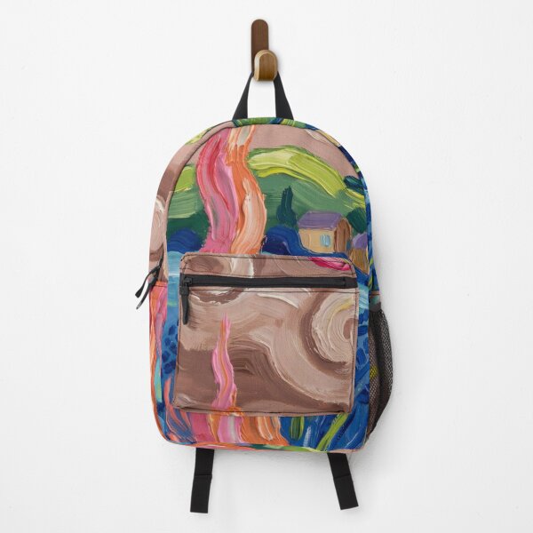 Item preview, A Van Gogh-style post-impressionist landscape illustration where every subject is painted in deliberately wrong colors designed and sold by 123ks.