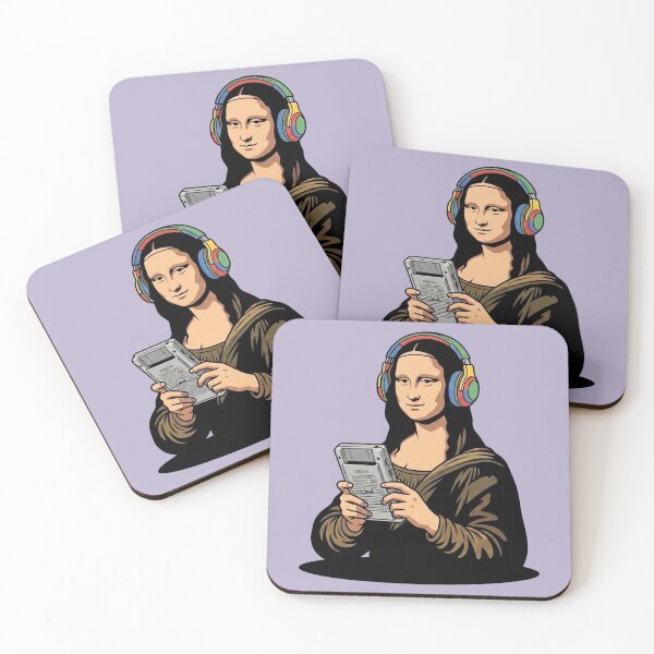 Item preview, Mona Lisa Playing A Retro Handheld designed and sold by Rare By Hero.