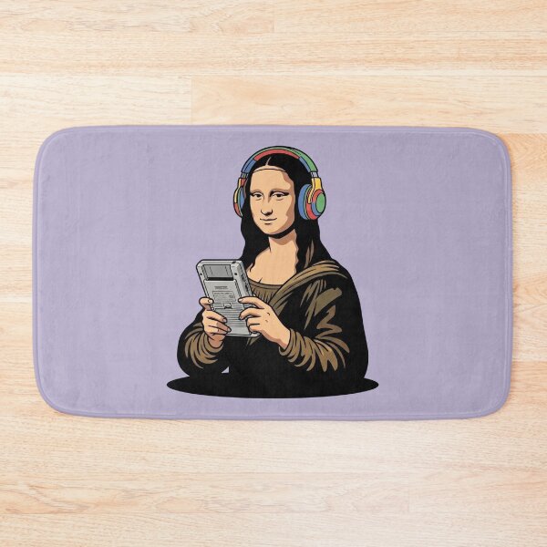 Item preview, Mona Lisa Playing A Retro Handheld designed and sold by Rare By Hero.