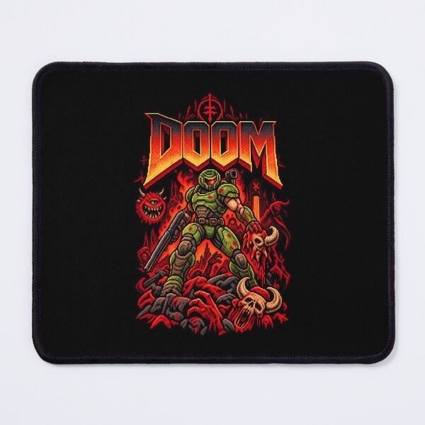 Item preview, Doom Slayer Hell Demon Retro Gaming designed and sold by Pandaburba.