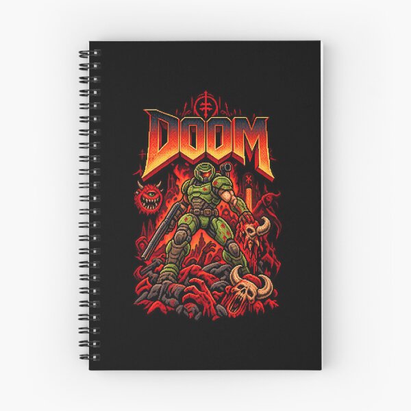 Item preview, Doom Slayer Hell Demon Retro Gaming designed and sold by Pandaburba.