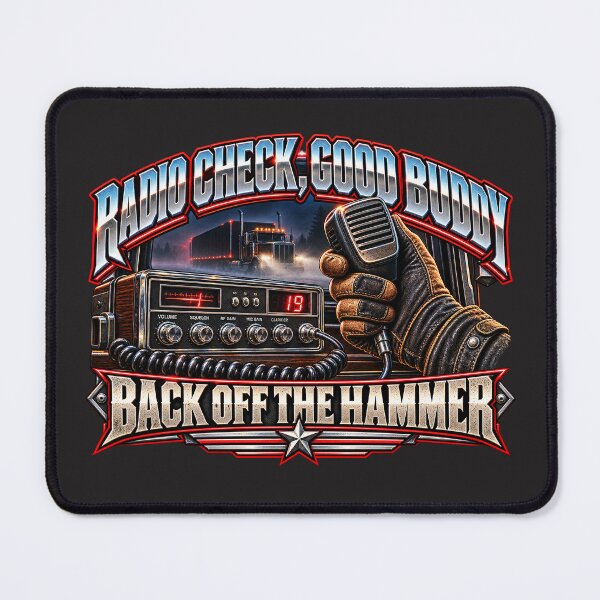 Item preview, Radio Check Good Buddy | Back Off The Hammer | Vintage CB Radio Trucker Art designed and sold by NomadForge.