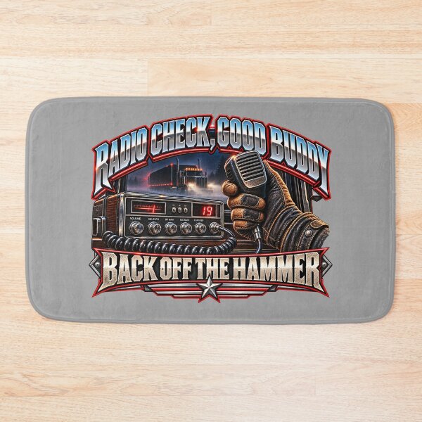 Item preview, Radio Check Good Buddy | Back Off The Hammer | Vintage CB Radio Trucker Art designed and sold by NomadForge.