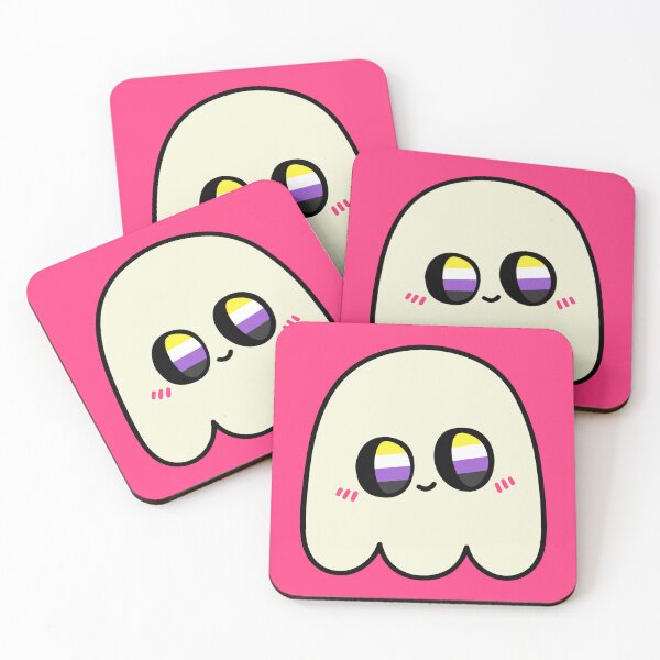 Item preview, Boo-tiful Enby – Kawaii Non-Binary Pride Ghost designed and sold by Cannaxes Studio.