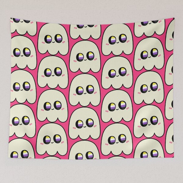 Item preview, Boo-tiful Enby – Kawaii Non-Binary Pride Ghost designed and sold by Cannaxes Studio.