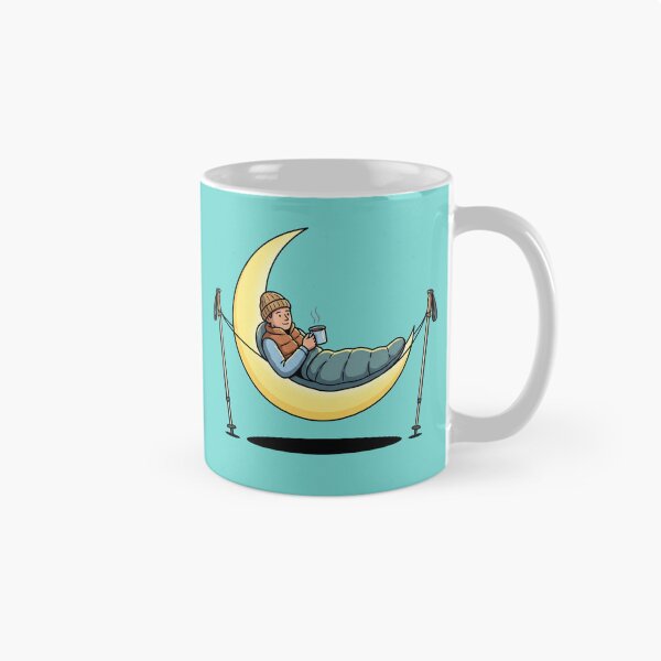 Item preview, Hiker Napping In A Crescent Moon Hammock designed and sold by Rare By Hero.