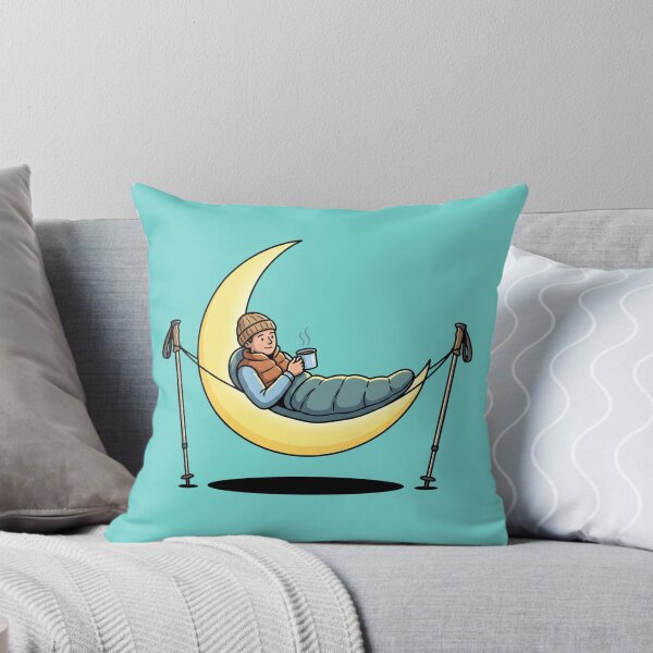 Item preview, Hiker Napping In A Crescent Moon Hammock designed and sold by Rare By Hero.