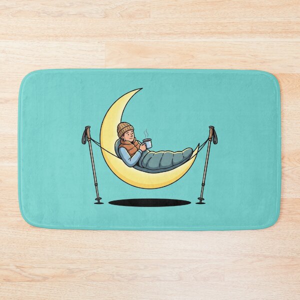 Item preview, Hiker Napping In A Crescent Moon Hammock designed and sold by Rare By Hero.