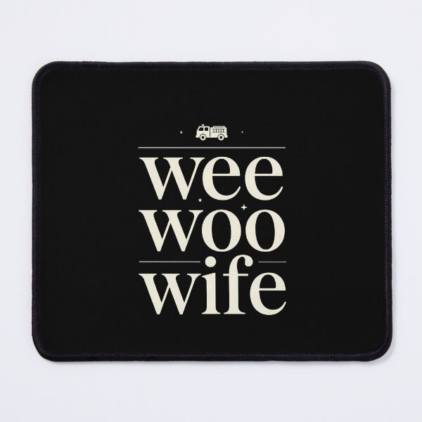 Item preview, Wee Woo Wife Funny Firefighter Wife Gift Floral Humor designed and sold by designstoriesMK.