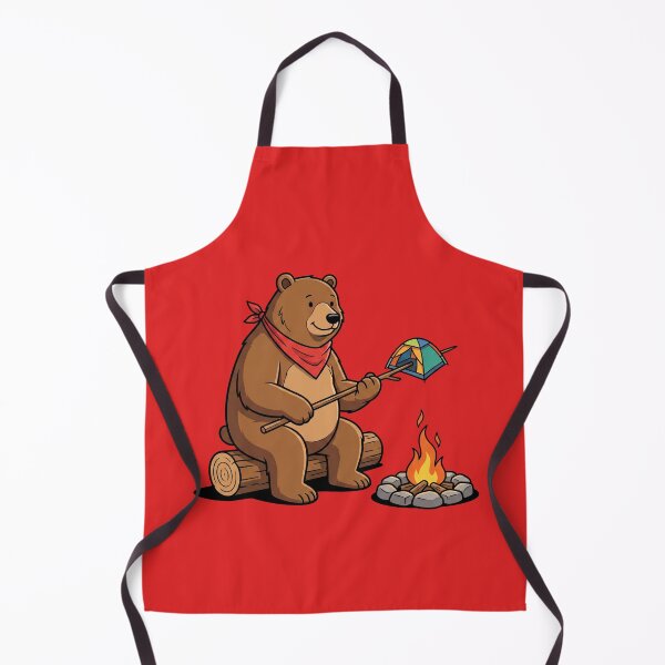 Item preview, Bear Roasting A Tent Over A Campfire designed and sold by Rare By Hero.