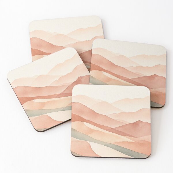 Item preview, Minimalist Terracotta and Sage Mountain Hills Watercolor Landscape designed and sold by ShieldRockPrints.