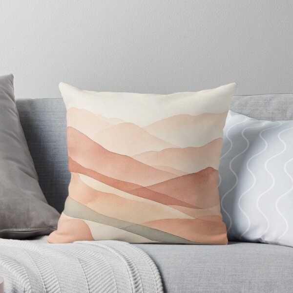 Item preview, Minimalist Terracotta and Sage Mountain Hills Watercolor Landscape designed and sold by ShieldRockPrints.