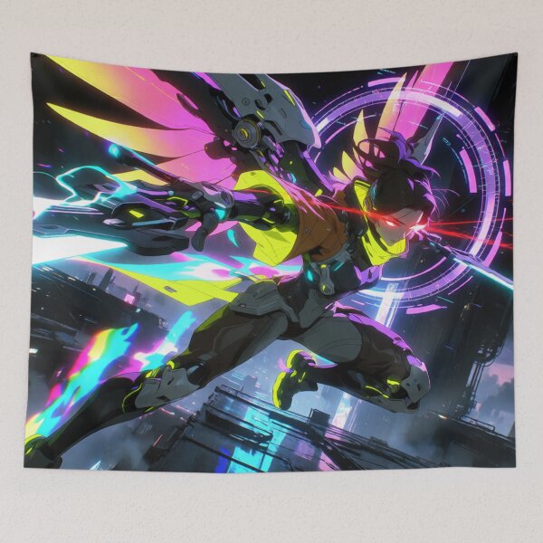 Item preview, Cyber Angel Flying High in Neon Light (V6) designed and sold by SabaMirzique.