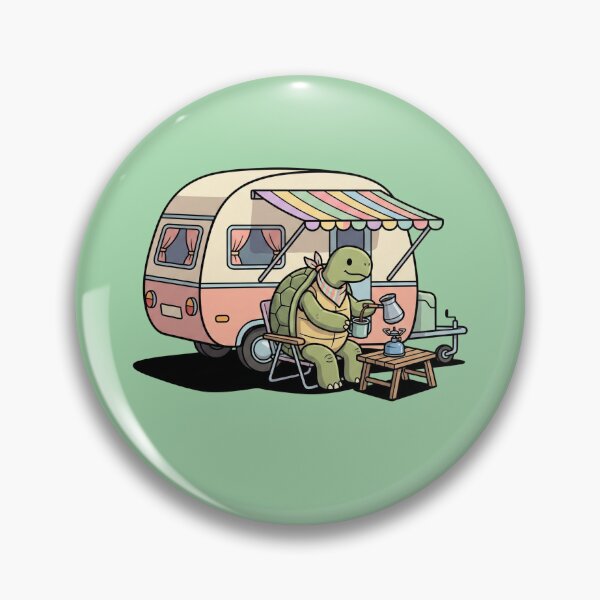 Item preview, Turtle With A Vintage Camper Shell designed and sold by Rare By Hero.