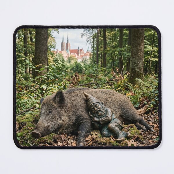 Item preview, Sleepy Boar Gnome Art Print – Lifelike Forest Nap Gift, Poland Travel Decor designed and sold by Purrfecta.