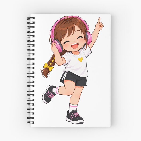 Item preview, Kenzie Dancing with Headphones Cartoon Character Design designed and sold by Kenzie & Co.