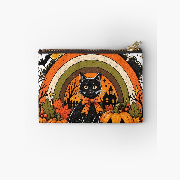 Item preview, Retro Halloween Black Cat, Pumpkins & Haunted Moon designed and sold by webpatty.