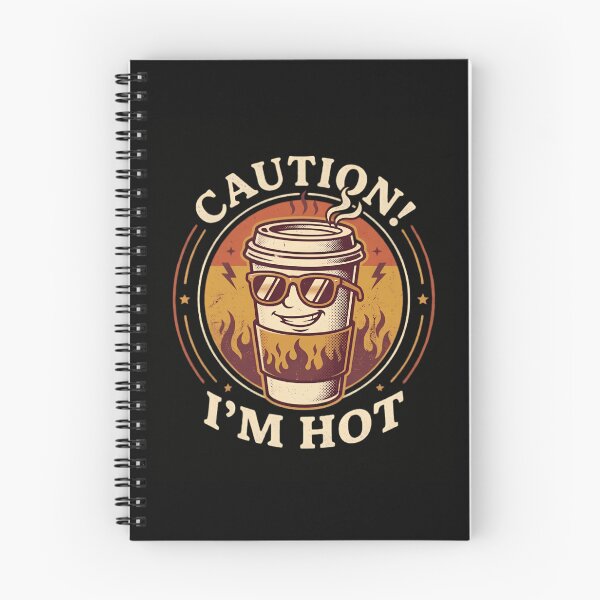 Item preview, Caution Im Hot Funny Hot Coffee Lovers Vintage designed and sold by Cree8if.