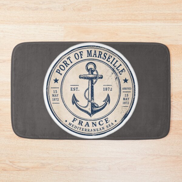 Item preview, Port Of Marseille Vintage Nautical Anchor designed and sold by MargaretPolanco.