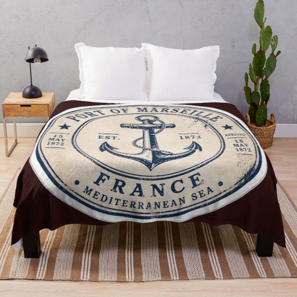 Item preview, Port Of Marseille Vintage Nautical Anchor designed and sold by MargaretPolanco.