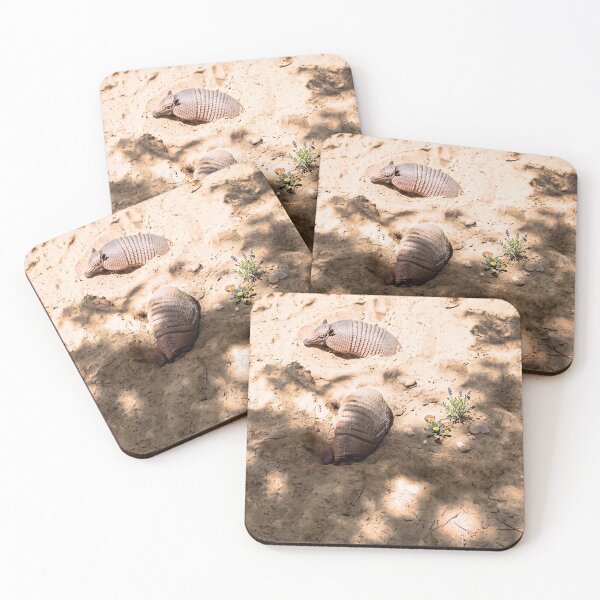 Item preview, Nine-Banded Armadillos in Sandy Enclosure designed and sold by ArtworkNorth.