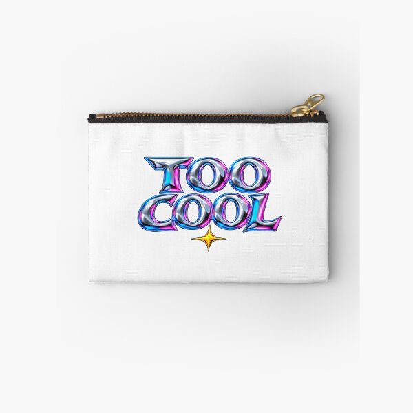 Item preview, "TOO COOL" Y2K Chrome T-Shirt - Bold Metallic Streetwear Design, Neon Futuristic Aesthetic designed and sold by THEGOLDENCROW.