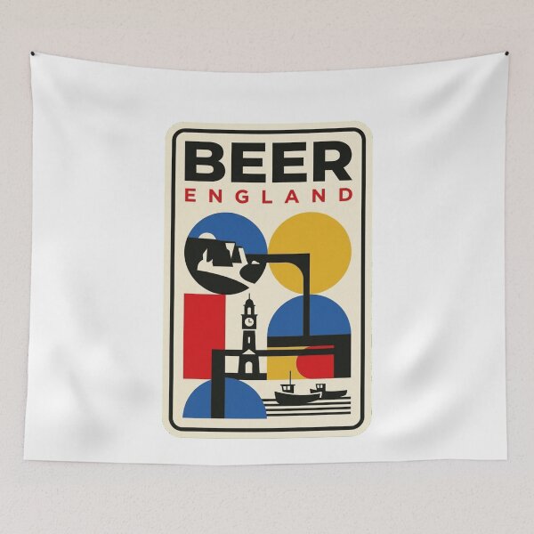 Item preview, Retro Beer Bauhaus Geometric Skyline designed and sold by k3rstman1.