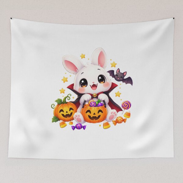 Item preview, Cute Vampire Bunny with Pumpkin designed and sold by MySthore.
