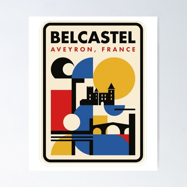 Item preview, Retro Belcastel Bauhaus Geometric Skyline designed and sold by k3rstman1.