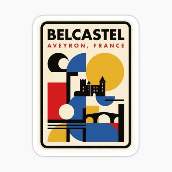 Item preview, Retro Belcastel Bauhaus Geometric Skyline designed and sold by k3rstman1.