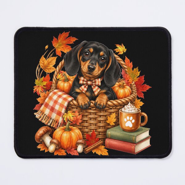 Item preview, Dachshund Dog Autumn Harvest Basket Fall Dog Wiener Dog designed and sold by Cute & Sassy Custom Gifting Boutiques.