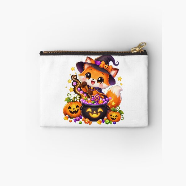 Item preview, Cute Halloween Witch Fox with Magical Candy Cauldron designed and sold by MySthore.