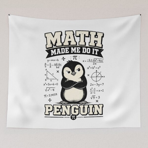 Item preview, Math Made Me Do It Penguin Funny Math designed and sold by CalmDownZone ⭐️⭐️⭐️⭐️⭐️.